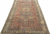 KAZAK RUG Square gold medallio