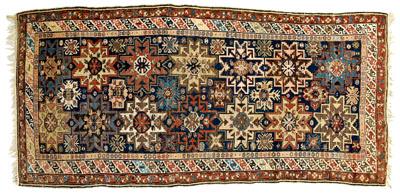 Kazak rug, three rows of stars on