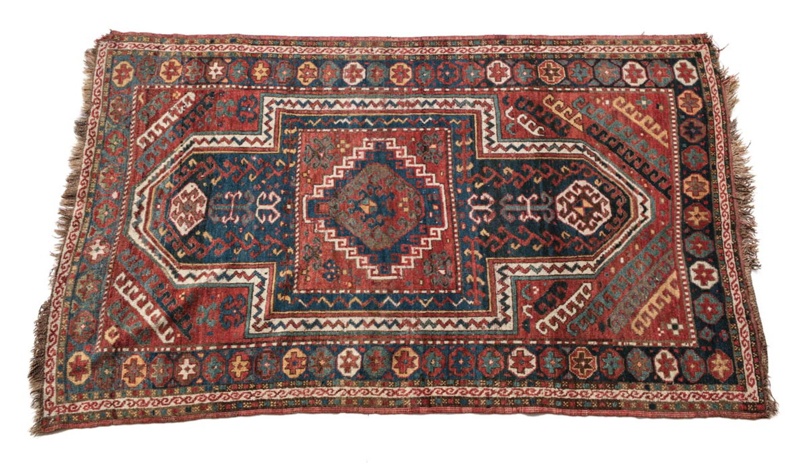 KAZAK  WOOL RUG, 19TH C.Kazak