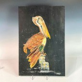 KEANE PAINTED PELICAN PLASTER