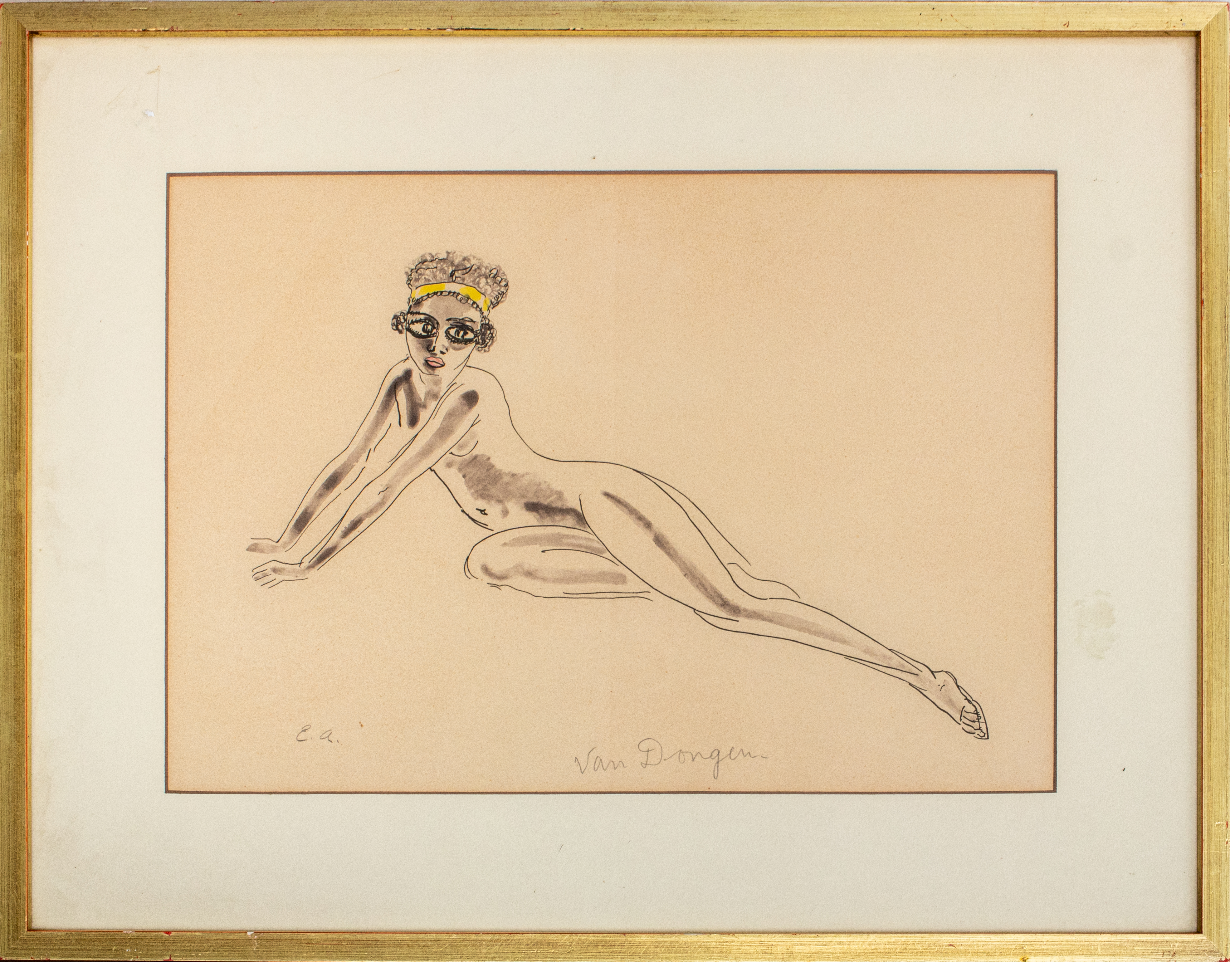 KEES VAN DONGEN "RECLINING NUDE"
