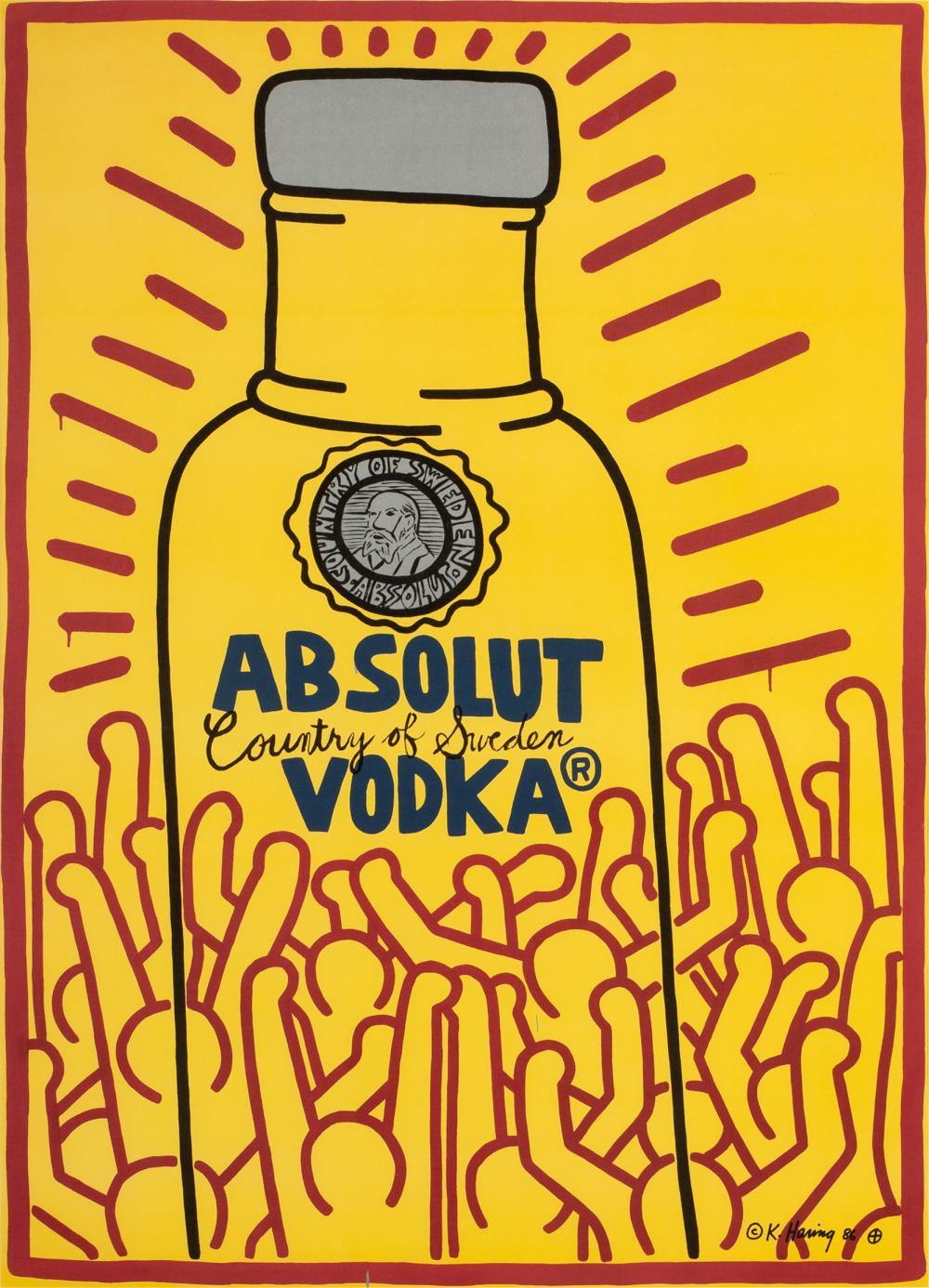KEITH HARING (1958 - 1990): ABSOLUT