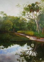 KEITH MARTIN JOHNS, OIL ON BOA