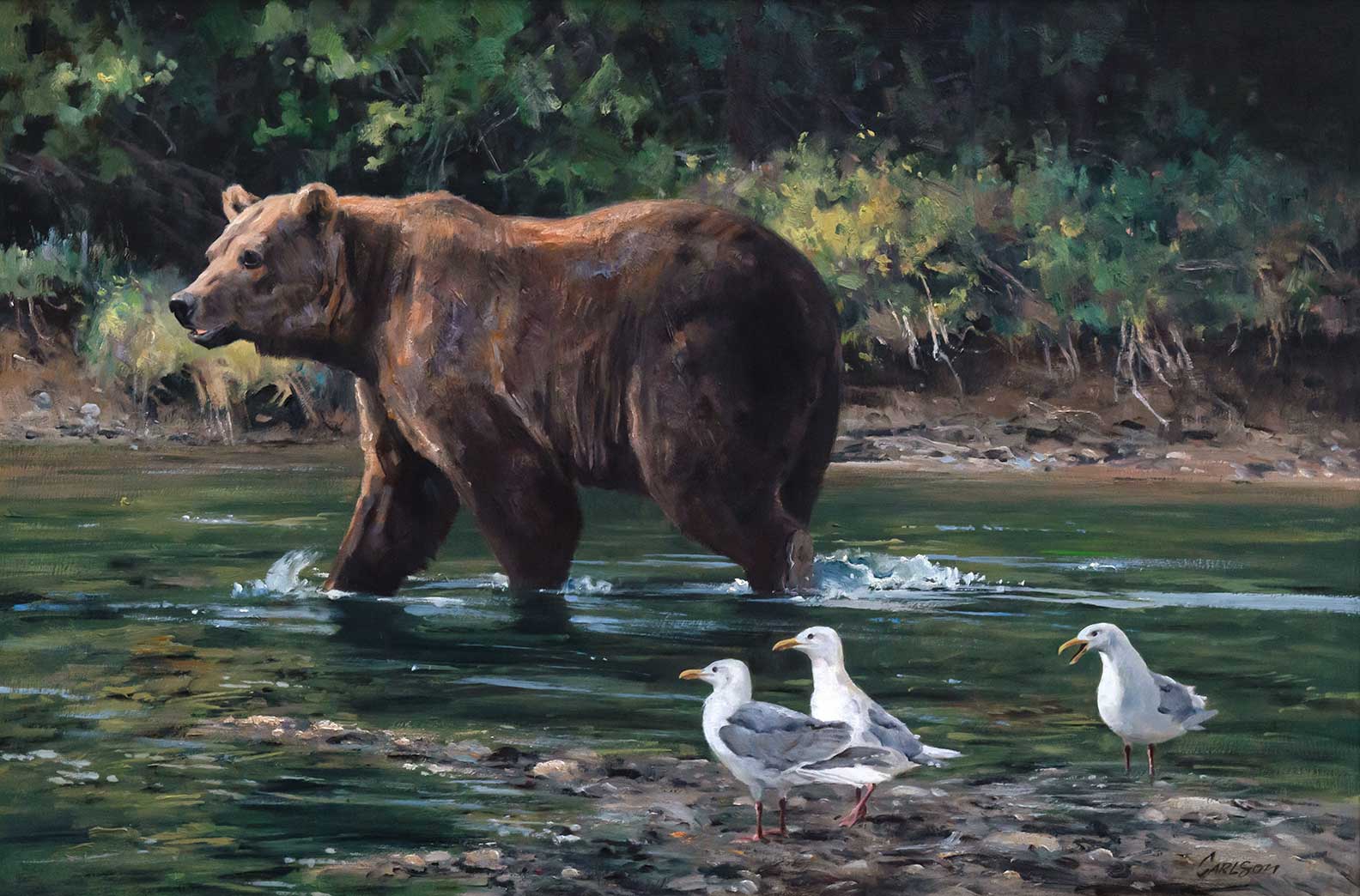 KEN CARLSON (1937- ), WADING THE