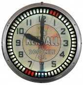 KENDALL OIL ADVERTISING CLOCKC