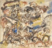 KENNETH CALLAHAN TEMPERA ON BO