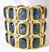 KENNETH JAY LANE BLUE RHINESTO
