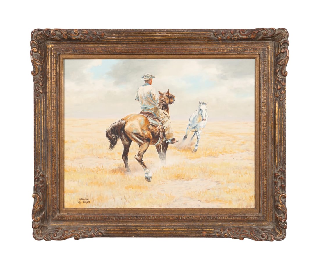 KENNETH WYATT WESTERN SCENE OIL
