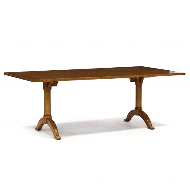 KENO BROS., MAPLE DOUBLE PEDESTAL