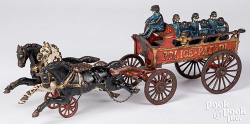 KENTON CAST IRON HORSE DRAWN POLICE