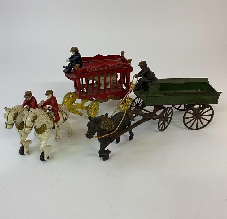 Kenton Toys cast iron horse drawn