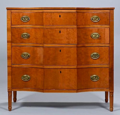 KENTUCKY CHERRY BLOCKFRONT CHEST OF