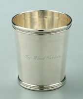 Kentucky coin silver julep cup