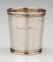 Kentucky coin silver julep cup