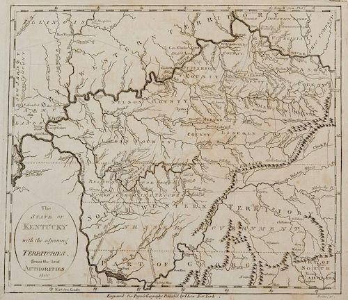 KENTUCKY MAP, 1800 PAYNE"The