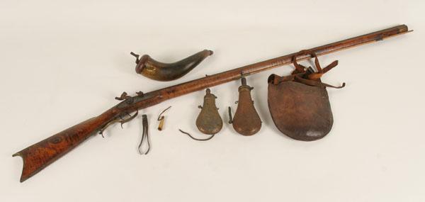 Kentucky percussion rifle and