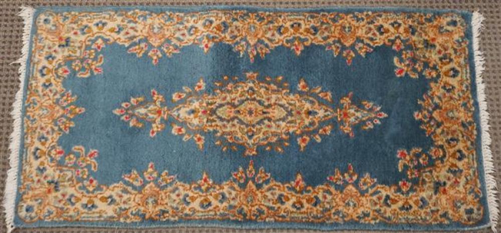 KERMAN BLUE GROUND RUG, 2 FT X 4