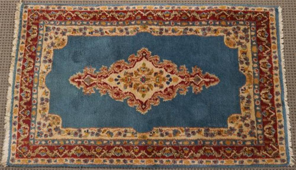 KERMAN BLUE GROUND RUG, 3 FT X 4 FT