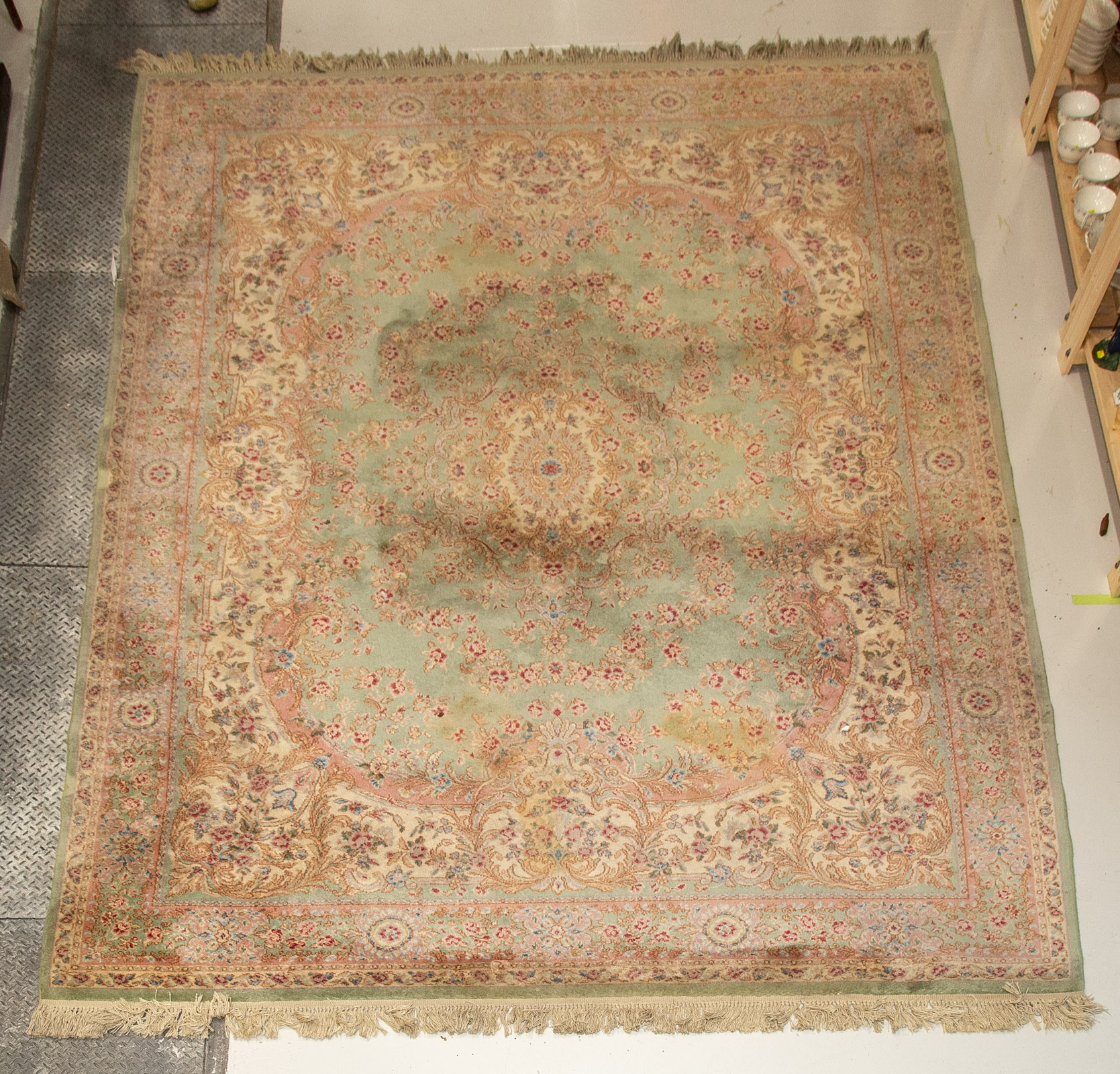 KERMAN DESIGN MACHINE MADE RUG, 8.8