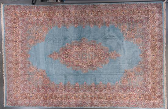 Kerman medallion rug Iran circa