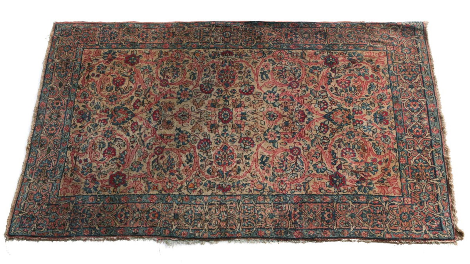 KERMAN WOOL RUG, C1900Handknotted