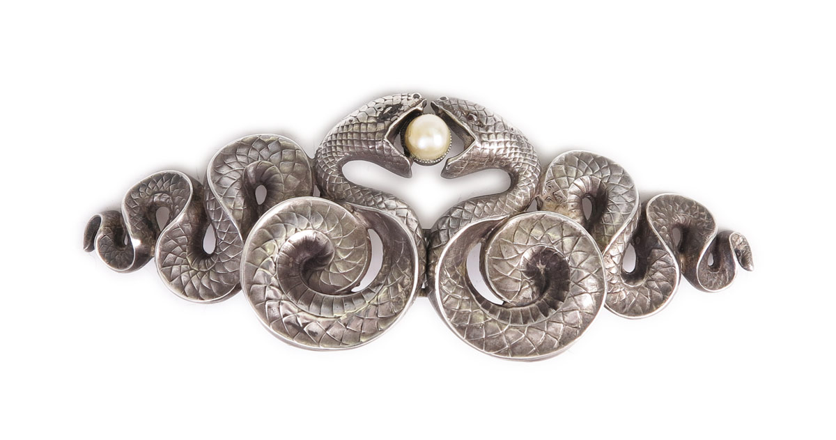 KERR ART NOUVEAU STERLING SNAKE