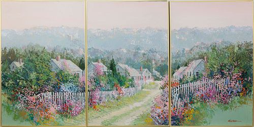 KERRY HALLAM TRIPTYCH "NANTUCKET