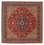 KESHAN DESIGN RUG: 6’5” X 6’5”