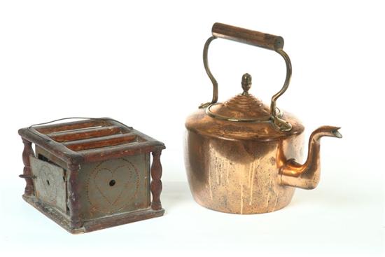 KETTLE AND FOOTWARMER.  American 