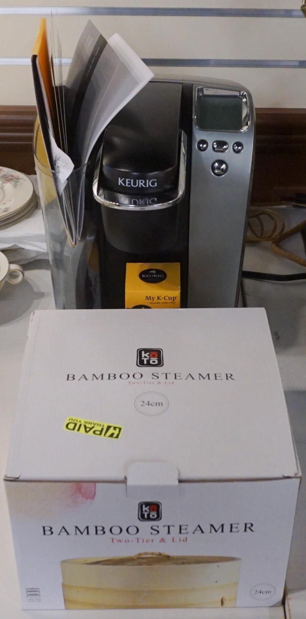 KEURIG COFFEE MAKER AND KOTO BAMBOO