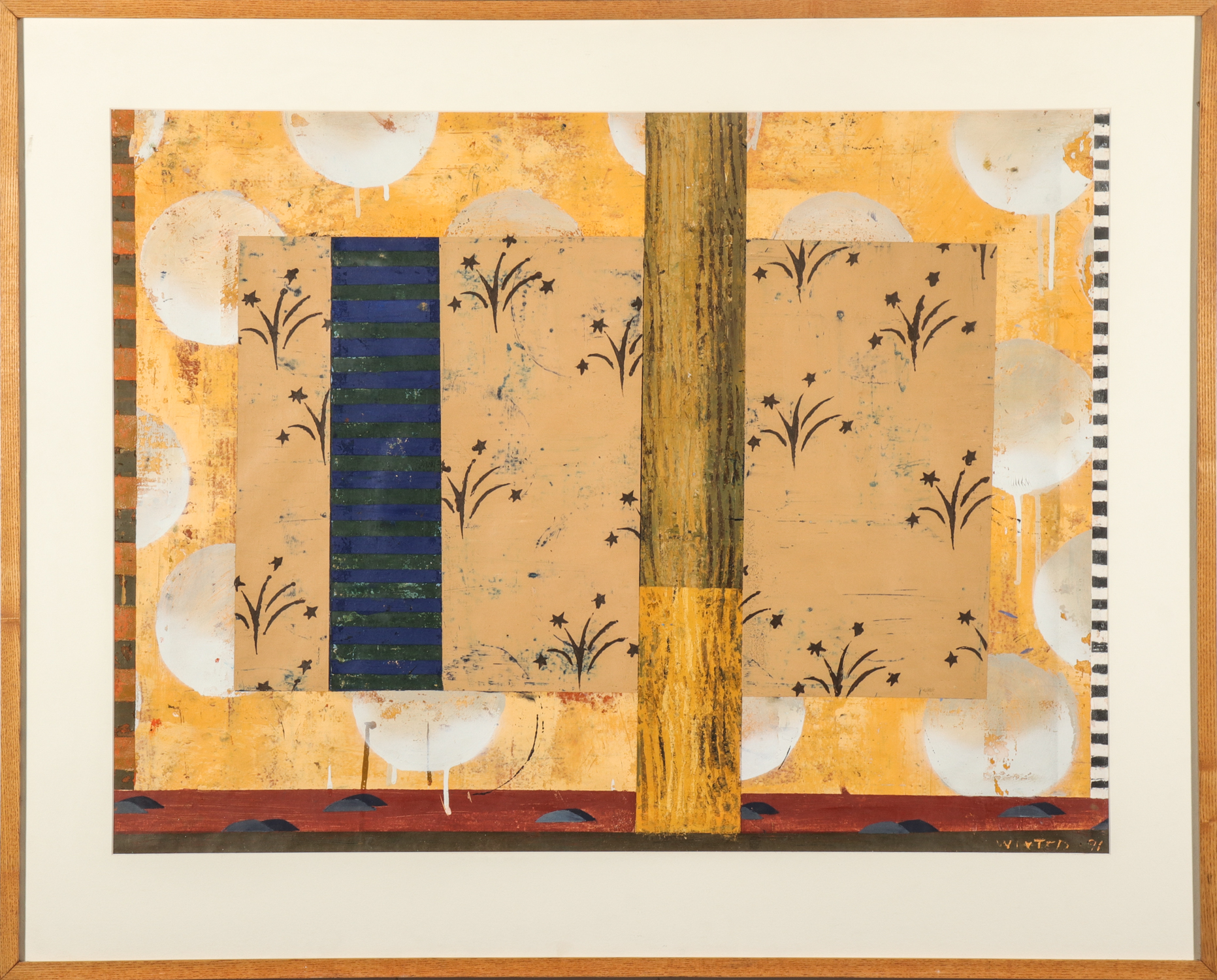 KEVIN WIXTED ABSTRACT MIXED MEDIA
