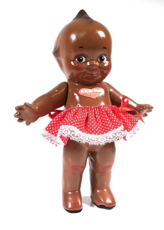 KEWPIE 11" BLACK DOLL ROSE