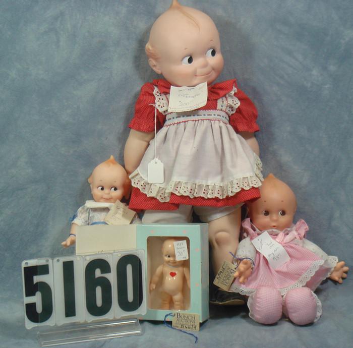 Kewpie doll lot, 5 1/2 to 23 inch