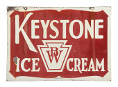 KEYSTONE ICE CREAM SIGN W/ KEY