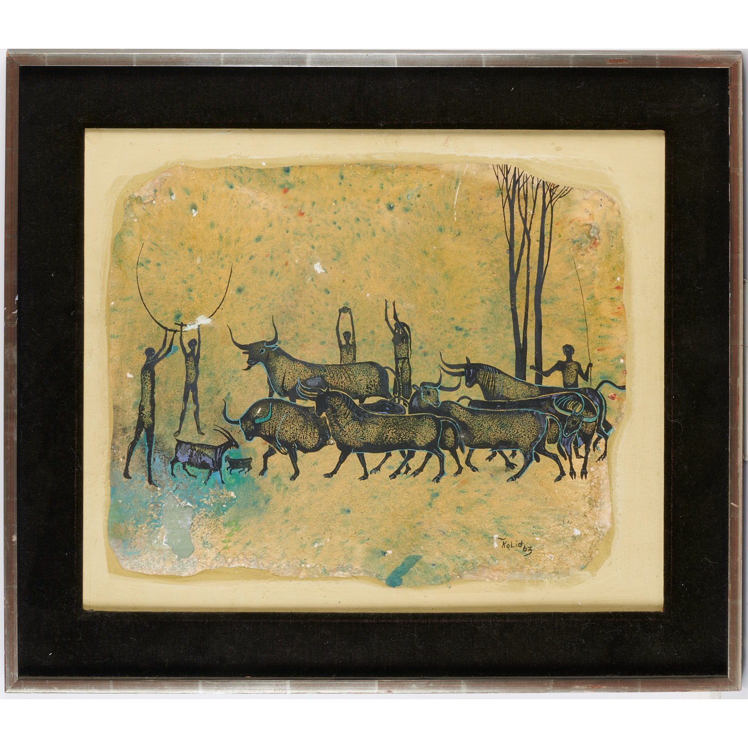 KHALED AL-RAHAL, OIL ON BOARD, 1963