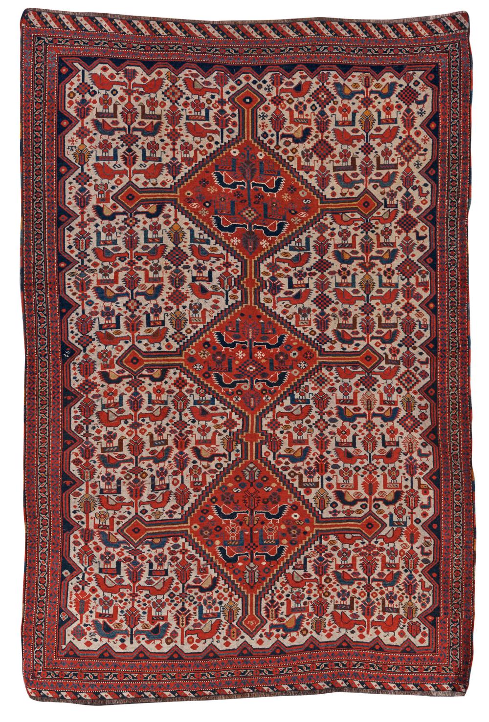 KHAMSEH BIRD RUG, PERSIA, LAST
