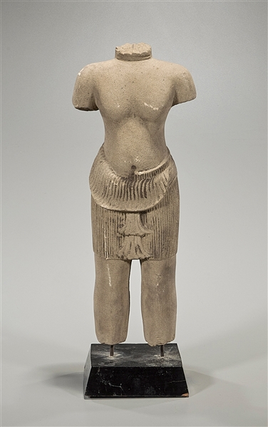 Khmer armless sandstone standing