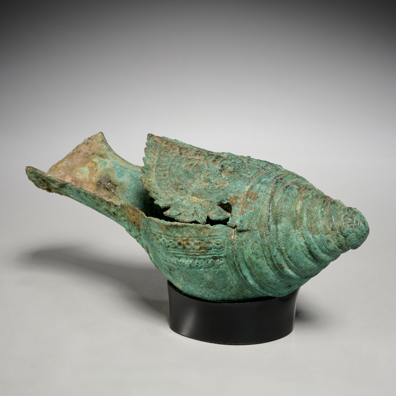 KHMER BAYON-STYLE BRONZE CONCH