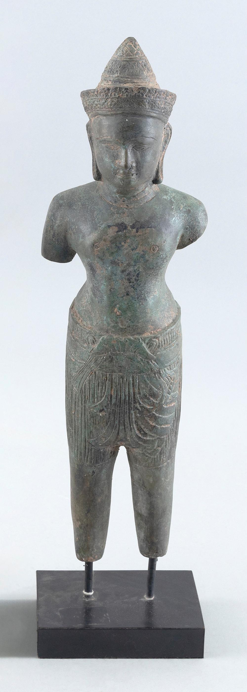 KHMER PATINATED BRONZE VISHNU
