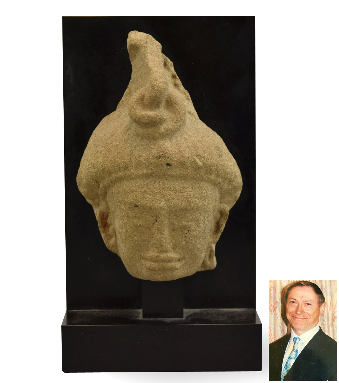 KHMER STONE HEAD OF BUDHHA, 10-11TH