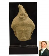 KHMER STONE HEAD OF BUDHHA, 10