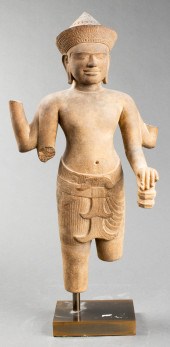 KHMER VISHNU CARVED SANDSTONE