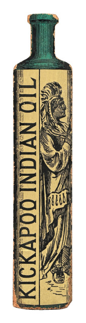 KICKAPOO INDIAN OIL BOTTLE ADV