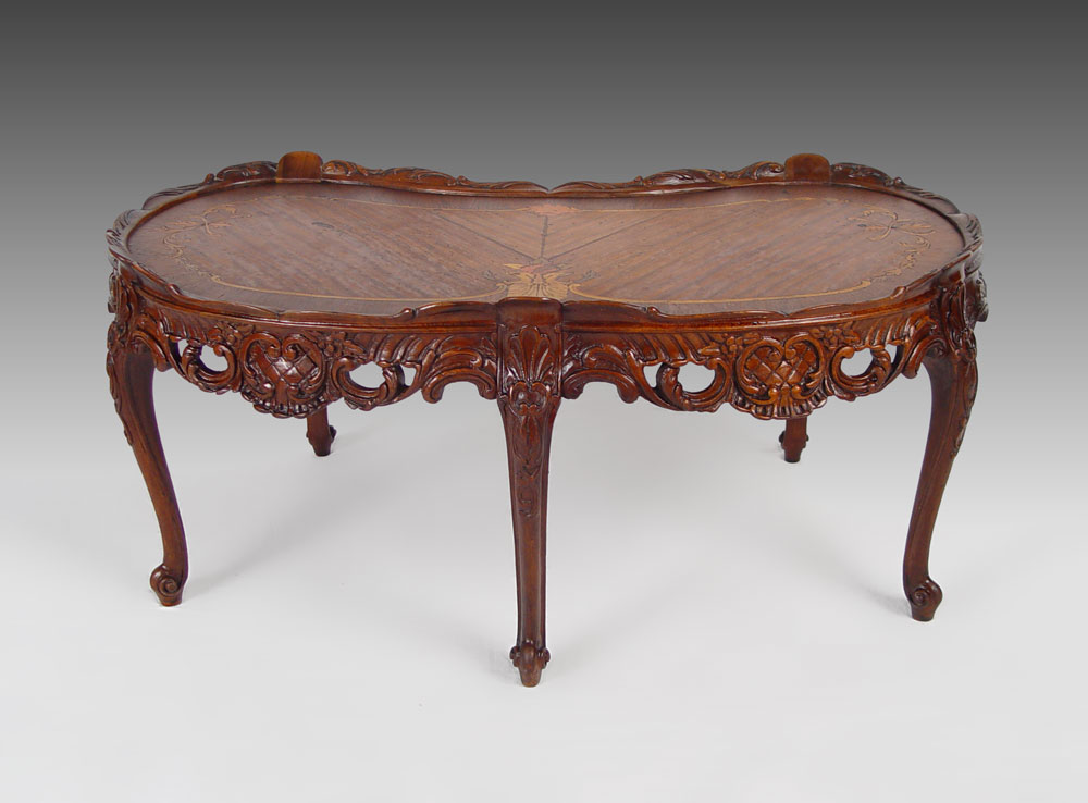 KIDNEY SHAPED INLAID WALNUT