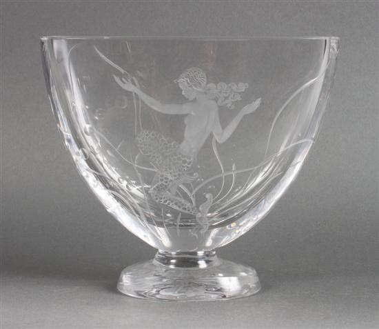 Kiellander acid etched glass vase