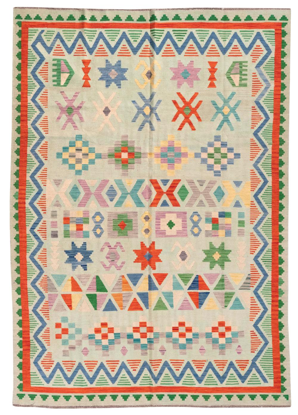 KILIM RUG IN A CONTEMPORARY DESIGN: