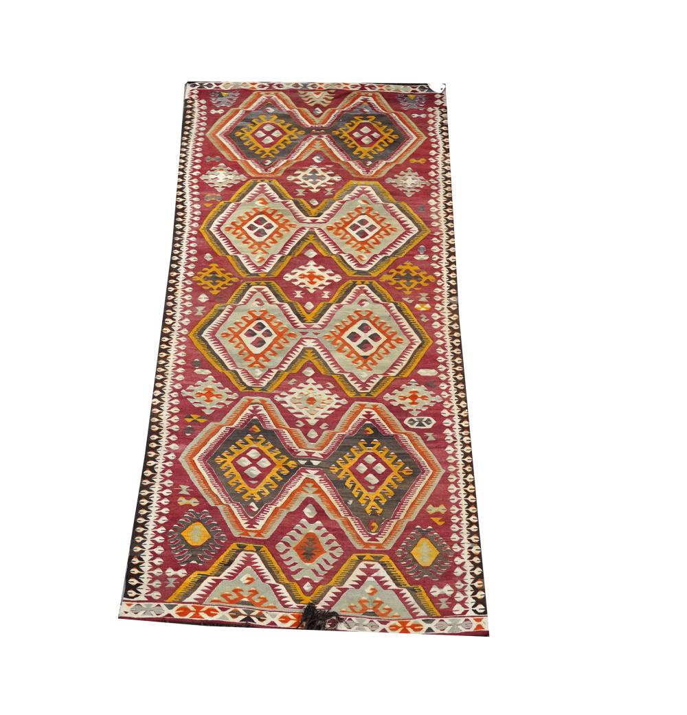 KILIM RUNNER RUGwool; 10' x 4'8"