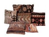 KILIM TOPPED PILLOWS Lot of (5