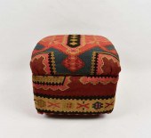 KILIM UPHOLSTERED OTTOMANSquar