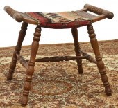 KILIM UPHOLSTERED SADDLE SEAT